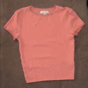 Pink topshop crop t-shirt